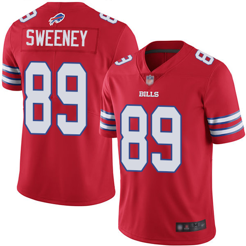 Men Buffalo Bills #89 Tommy Sweeney Limited Red Rush Vapor Untouchable NFL Jersey